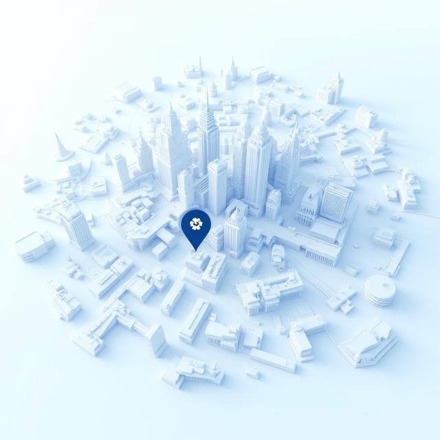 Mapa Warszawy z zaznaczoną siedzibą